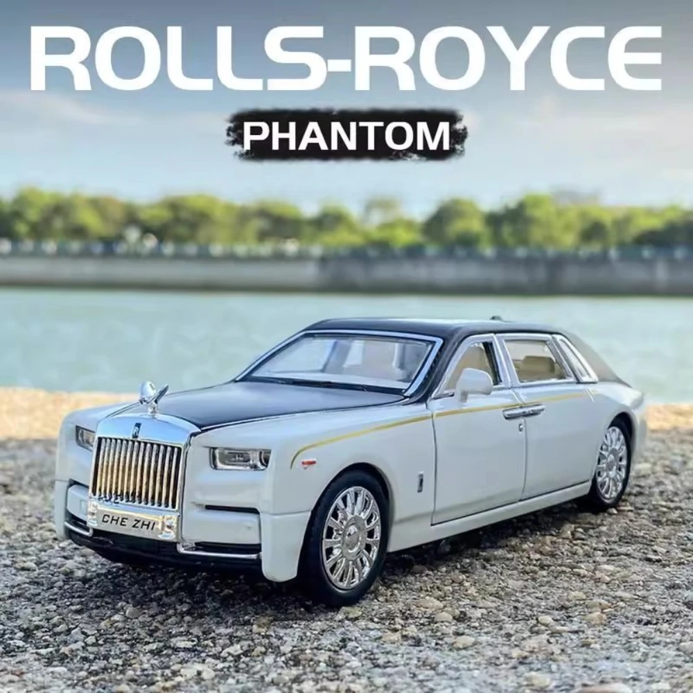 Scale 1:32 Rolls Royce Phantom Dawn Toy Car Model Metal Diecast Doors Opened Sound Light Pull Back Vehicles Models Boys Presents