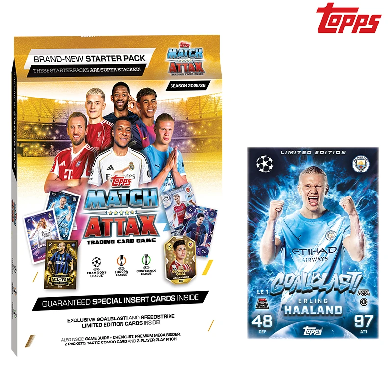 Brand New Topps 2025/26 UCC Match Attax Starter Pack Standard Edition with Special Insert Cards Ultimate Season Football Gift