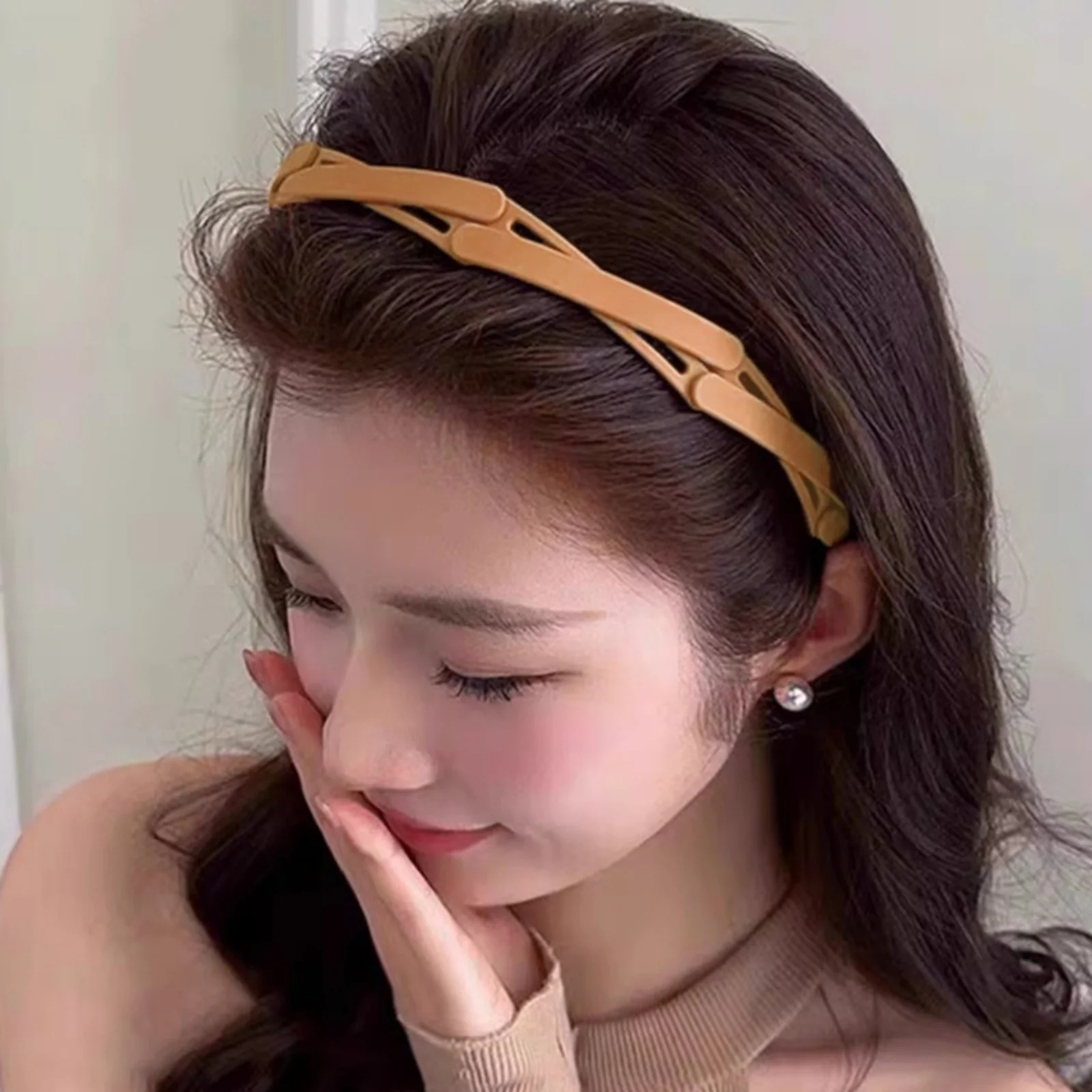 1PC Women's Hair Bands Portable Wash Hair Clip with teeth Round Headband Wash Hair Bands for Women Cute Hair Accessories
