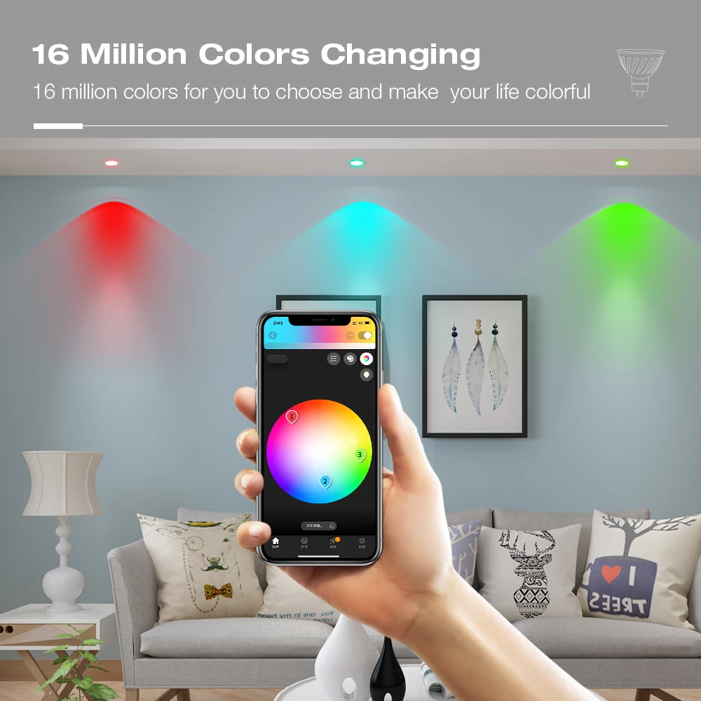 Gledopto 5W MR16 Zigbee 3.0 RGBCCT Spotlight Bulb 500LM AC/DC12~24V Tuya APP Alexa Conbee RF Remote Control