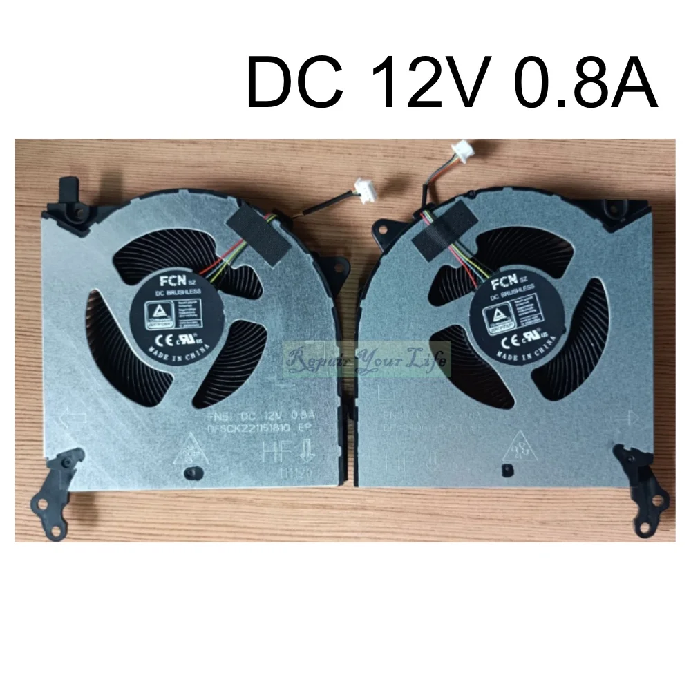 DC 12V CPU GPU Cooling Fan for Lenovo Legion 5-15ARH05H 82B1 5P-15ARH05H 82GU Laptop, Fan Cooler Radiators FN51 FN50 New