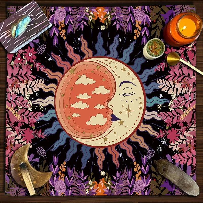 Tarot Tablecloth Mandala Tree of Life Butterfly Mushroom Constellation Velvet Tablecloth party table cloth decoration