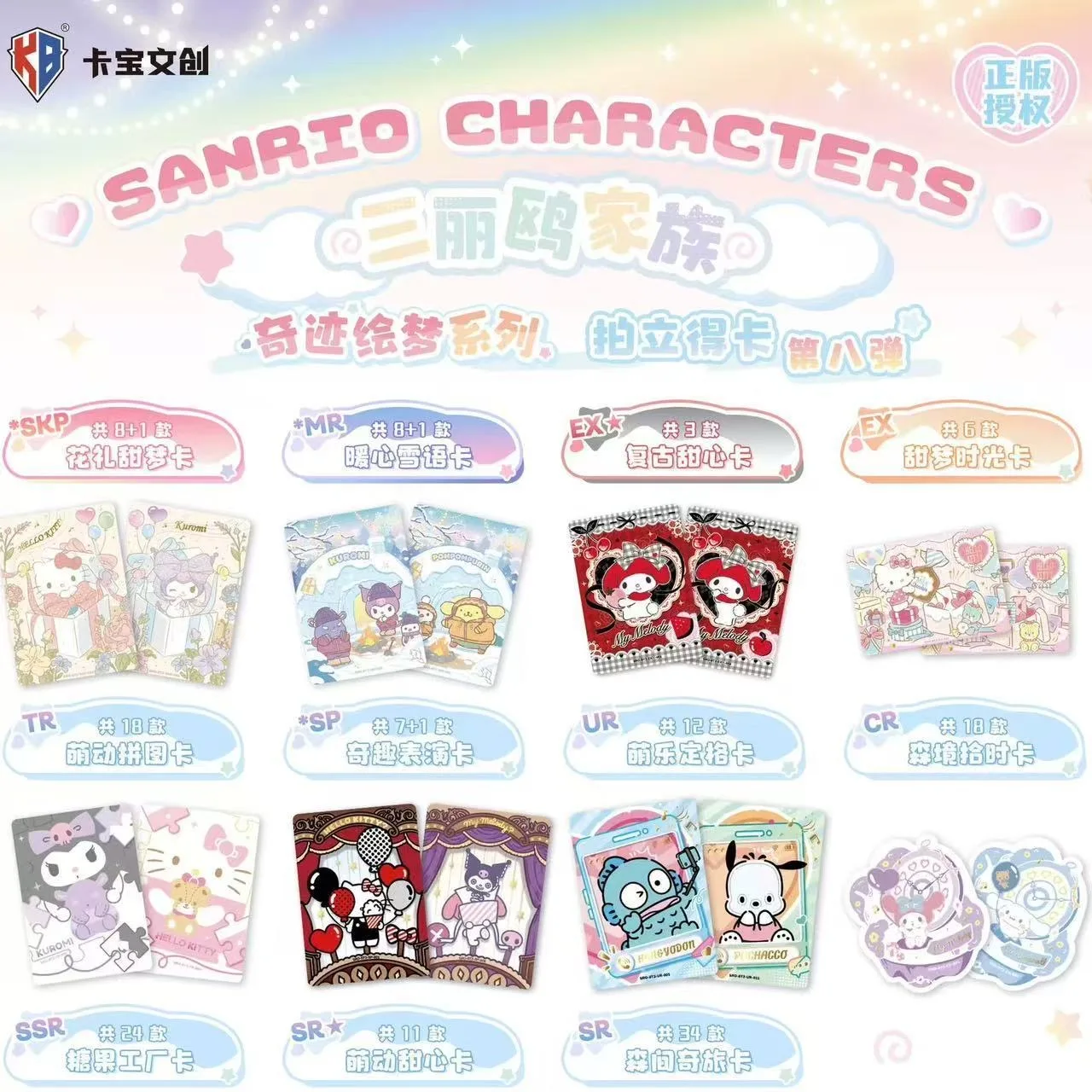 Authentic KABAO Sanrio Card 7th 8th Kuromi Hello Kitty Melody