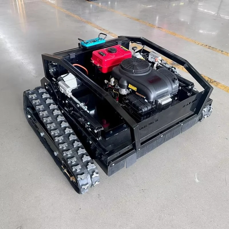 Unmanned Remote Control Crawler Mowing Robot Automatic Multifunctional  Small Brush Cutter Industrial Grade 24v Voltage view 4