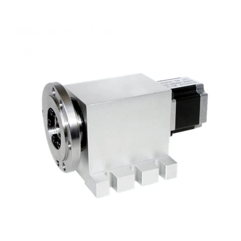 Harmonic Drive Reducer 3 4 Jaw 80mm 100mm Chuck CNC 4th Axis Rotary Axis Speed Reducing Ratio 50 for Milling Machine