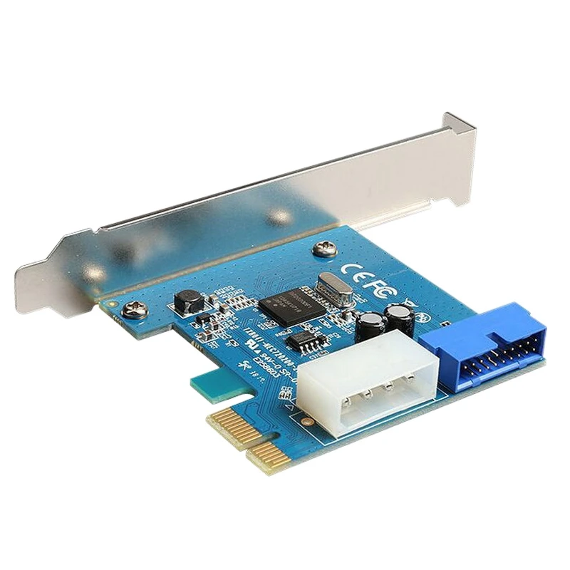 USB3.0 Expansion Card Front Large 4PIN+Small 20Pin Optical Drive/Floppy Drive Interface PICE To USB3.0 Adapter Card