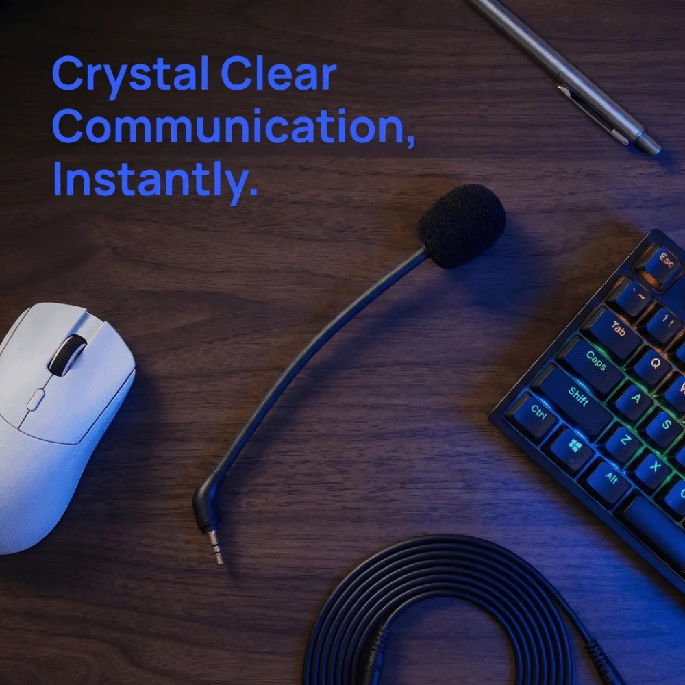 Micrófono de Repuesto de 2.5mm, Plug and Play, Sonido Nítido, Micrófono con Reducción de Ruido para Logitech Astro A30, Configuración de Streaming