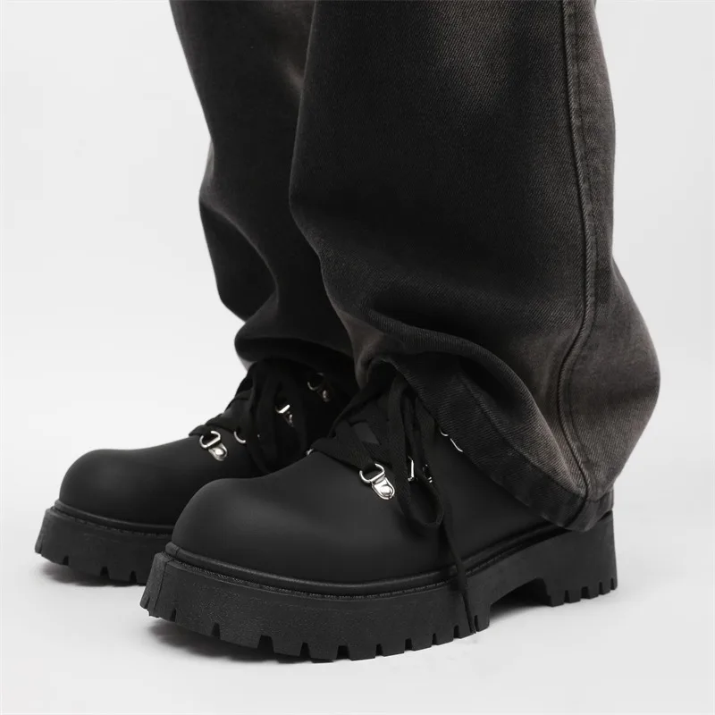 

Shoes for Men British Style Thick Sole Casual Derby Shoes High Quality Fashion Comfor Versatile Man Leather Shoes Zapatos Hombre