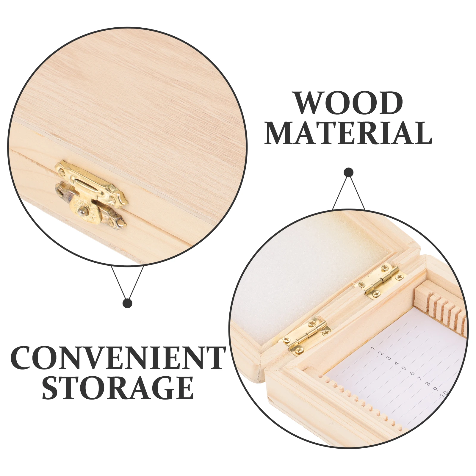 

Biological Slice Box Microscope Holder Storage Laboratory Slide Wooden Accessories Case
