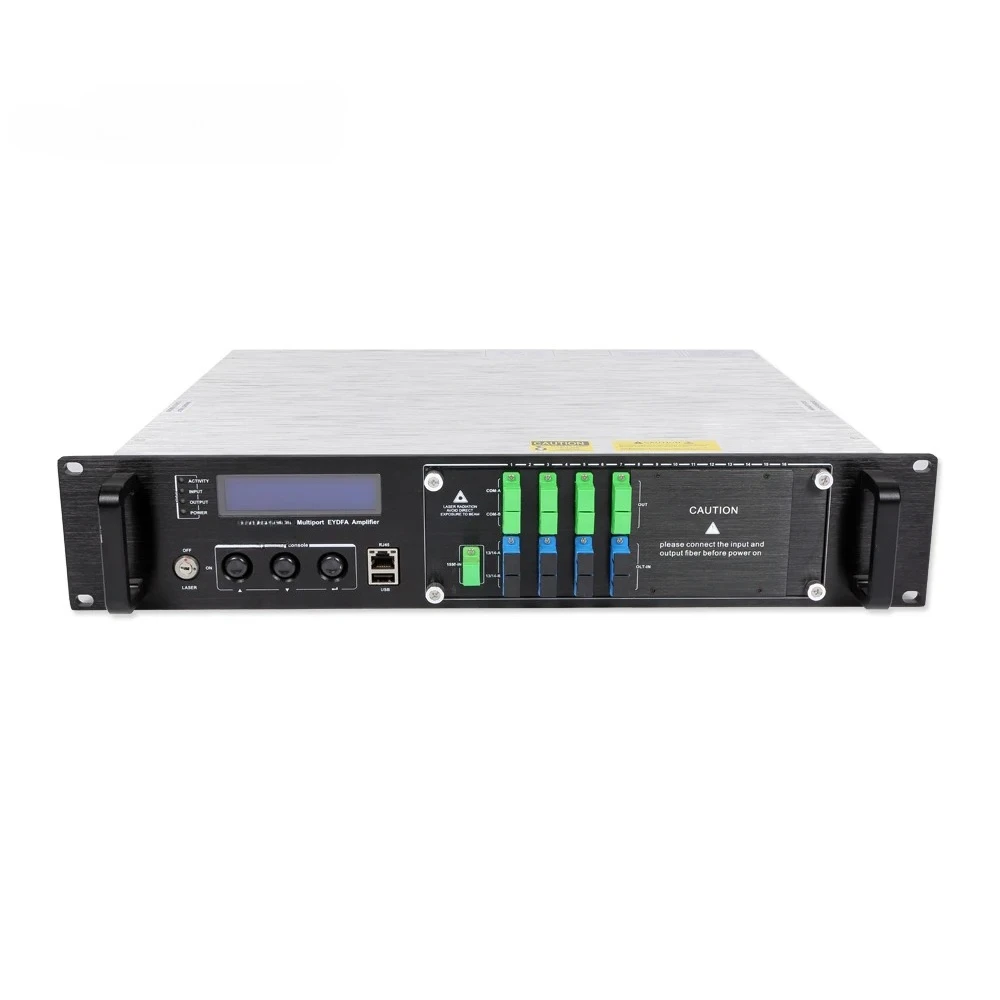 

Ftth Amplificateur Optique 21000 Mhz Hfc Tv De Lnea Imagem Catv Amplificador 21dBm 23dBm 2U 8 Ports Edfa