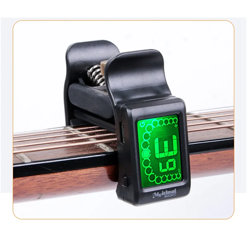 

Гитарный тюнер Meideal 2-в-1, устройство для предотвращения разрыва струн, гитарный тюнер, зажим с подсветкой, гитарный тюнер