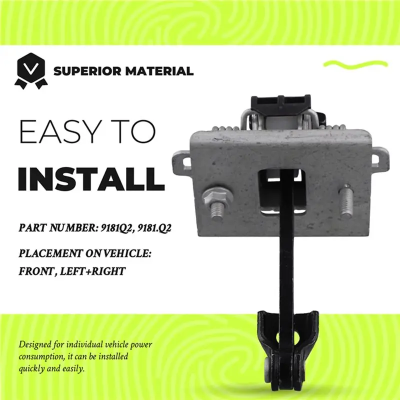 A64Z لـ 3008 5008 2009-2017 سدادة فحص الباب الحد قضيب توقف 2 قطعة مفصل الباب الأمامي توقف تحقق حزام 9181Q2 9181. س2 #6