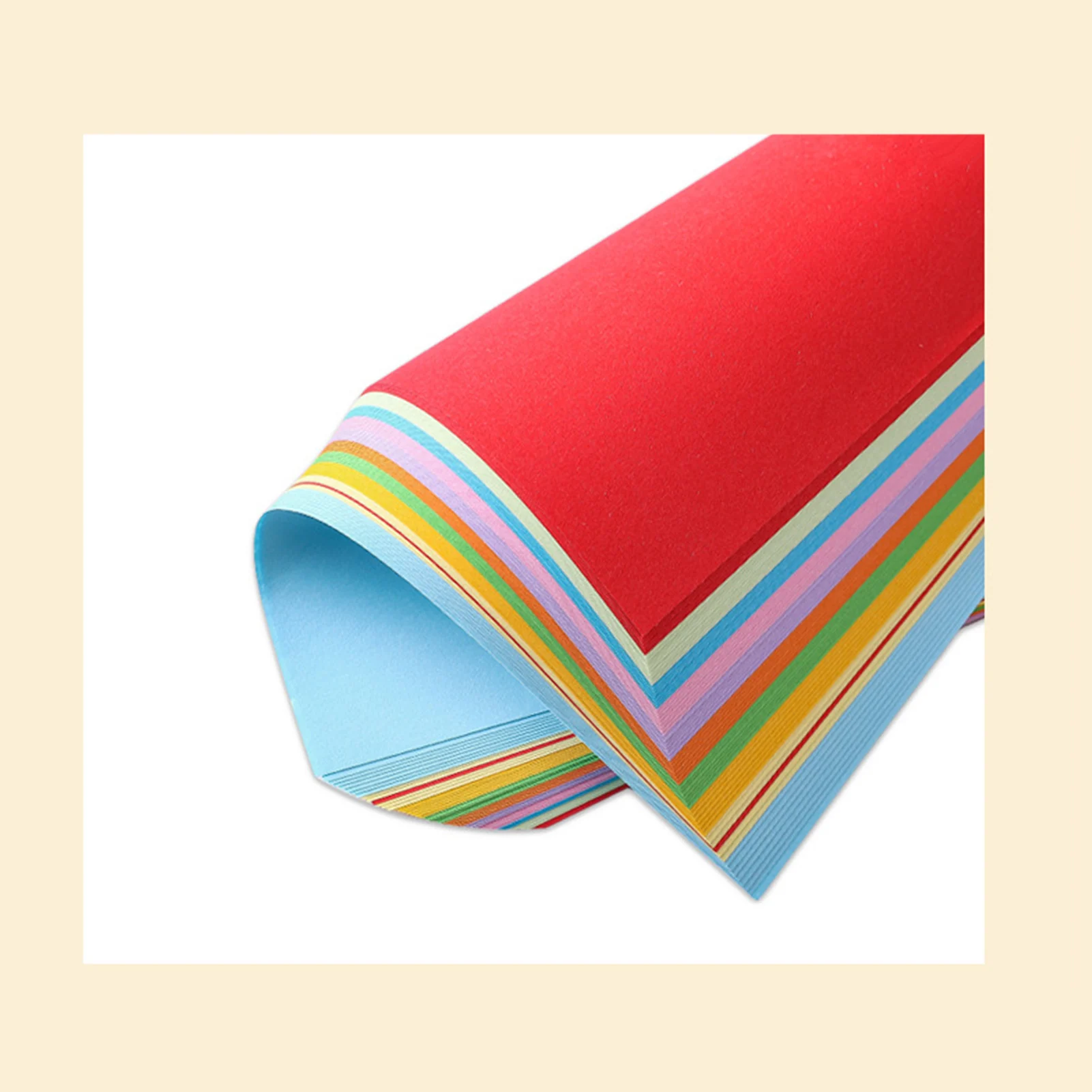 100 Sheets Colorful DIY Paper Safe to Use Pure Wood Pulp Paper Suitable for School Teaching Use
