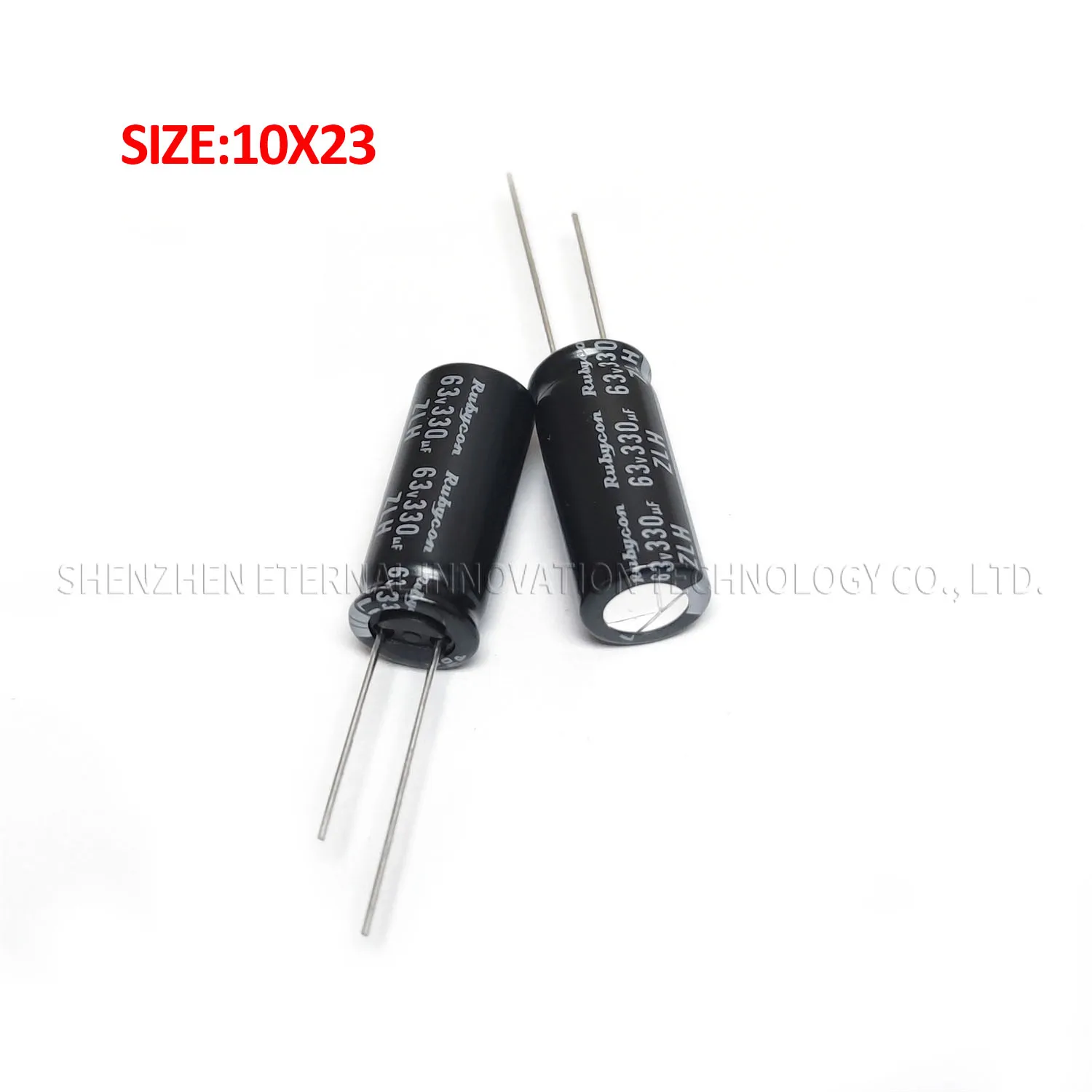100PCS 63V330UF ZLH 10X23 ทับทิมยาวยี่ห้อใหม่ความต้านทานต่ํา Electrolytic Capacitor