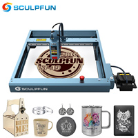 SCULPFUN SF-A9 20W Laser Engraving Machine 400*400mm Working Area with Air Assist CNC Laser Cutter Engraver For Metal Glass