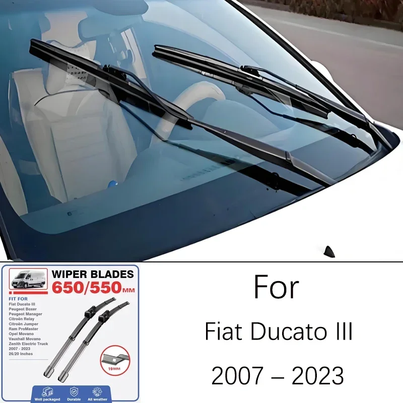 

Windshield Window Brush 26 20 Inch Rubber Front Wiper Blade Accessories For Fiat Ducato III 2007-2023 2008 2009 2010 2011 2012