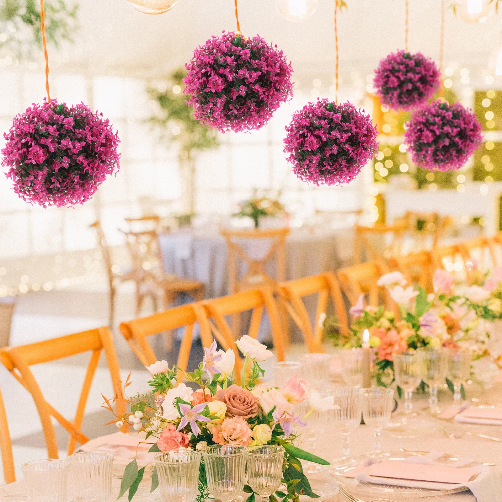 

Artificial Eucalyptus Grass Ball Decorative Topiary Plant For Outdoor Indoor Wedding Christmas Party Home Hotel Mall