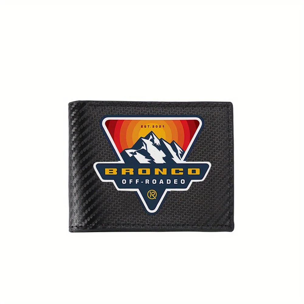 

Mountain sunset,geometric emblem design Men's Wallets Simple Business Modern Stylish Printing Design Gifts For Father Boyfriend
