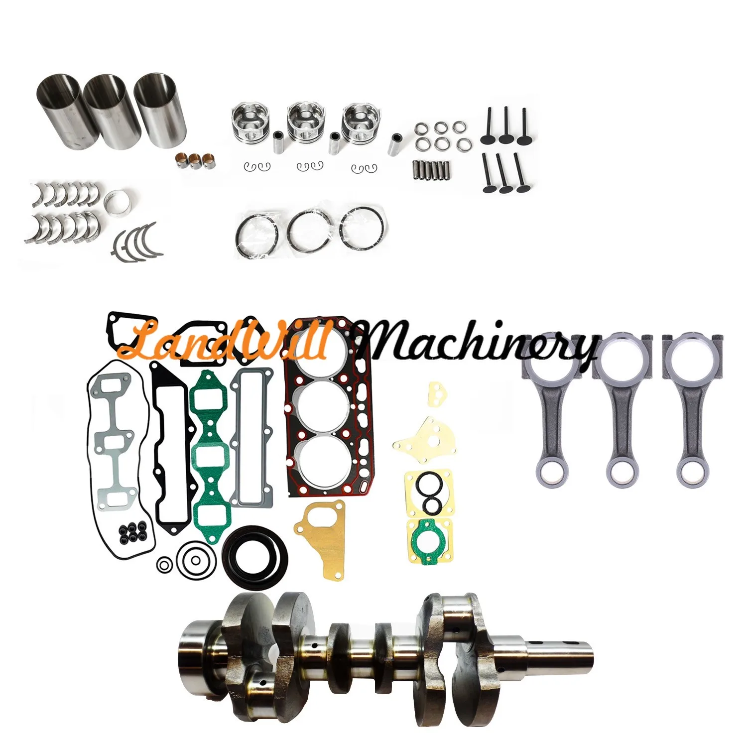 Overhaul Rebuild Kit Fits ForJohn Deere Tractor 770 W/ 3TN82-RJX Engine