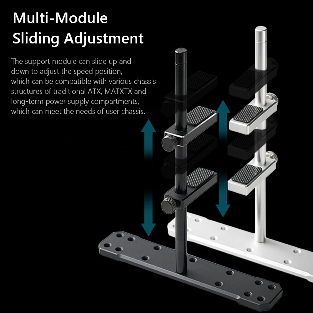 อลูมิเนียมกราฟิกกระเป๋าเก็บบัตรแจ็คฐานยึดแจ็คเดสก์ท็อป Casing PC การ์ดผู้ถือ Bracket Cooling สำหรับ12/14ซม.