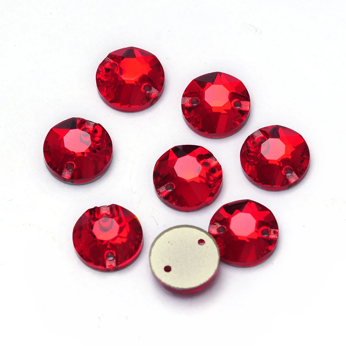 Hellrote K9-Glas-Diamantperlen DIY Näh-Kristallsteine Flache Strasssteine zum Aufnähen für Kleider, Kleidungsstücke, Taschen – Detail 16