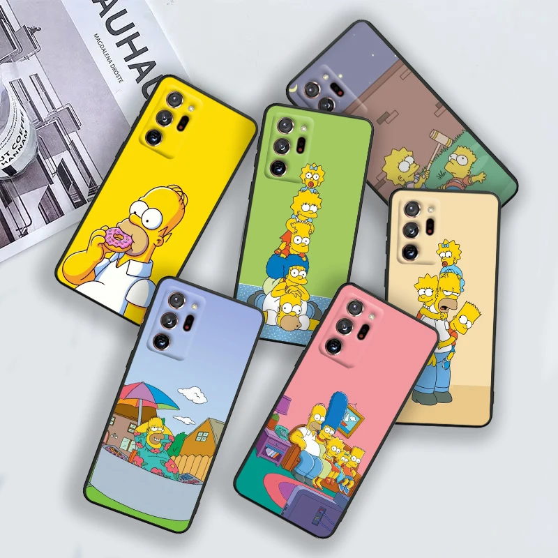 The Simpsons Homer J. Simpson For Samsung A55 A35 A25 A15 A14 A73 A53 A13 A05S A03S A02S A71 A52 A32 Black Soft Phone Case