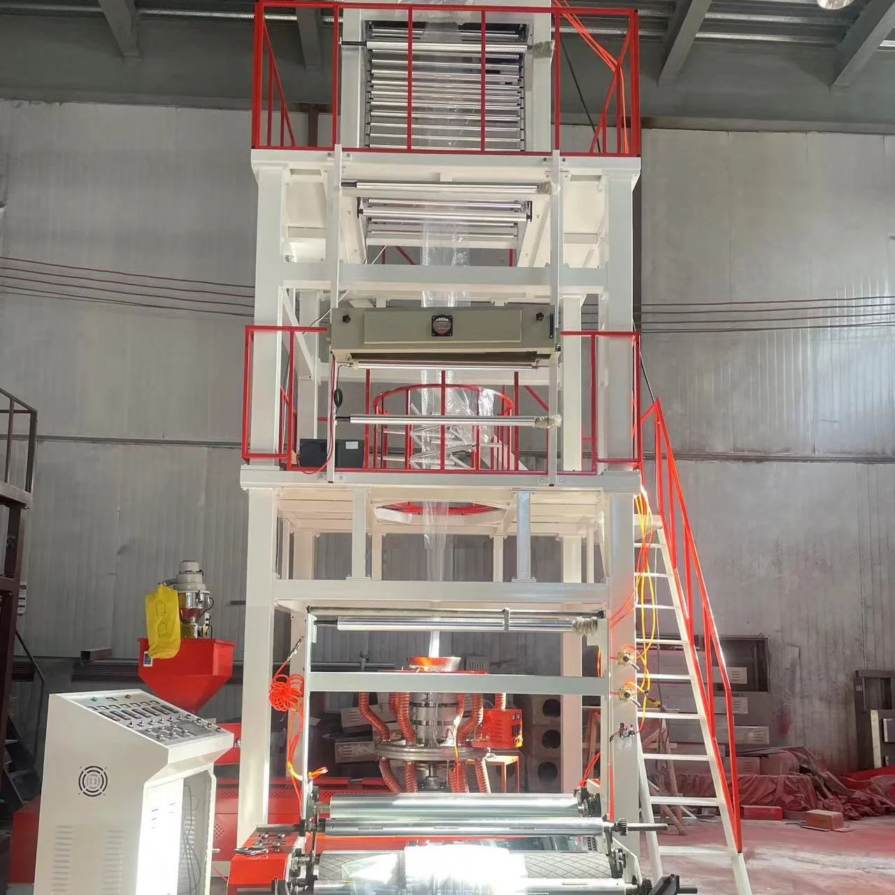 Factory Price High Speed Rotary Die Head HDPE LDPE LLDPE PE Film Blowing Machine Biodegradable Plastic Extruder