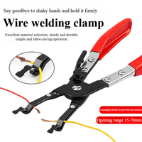 Universal Car Vehicle Clamping Forceps Soldering Aid Pliers Hold 2 Wires Car Repair Tool Garage Tools Wire Welding Clamp