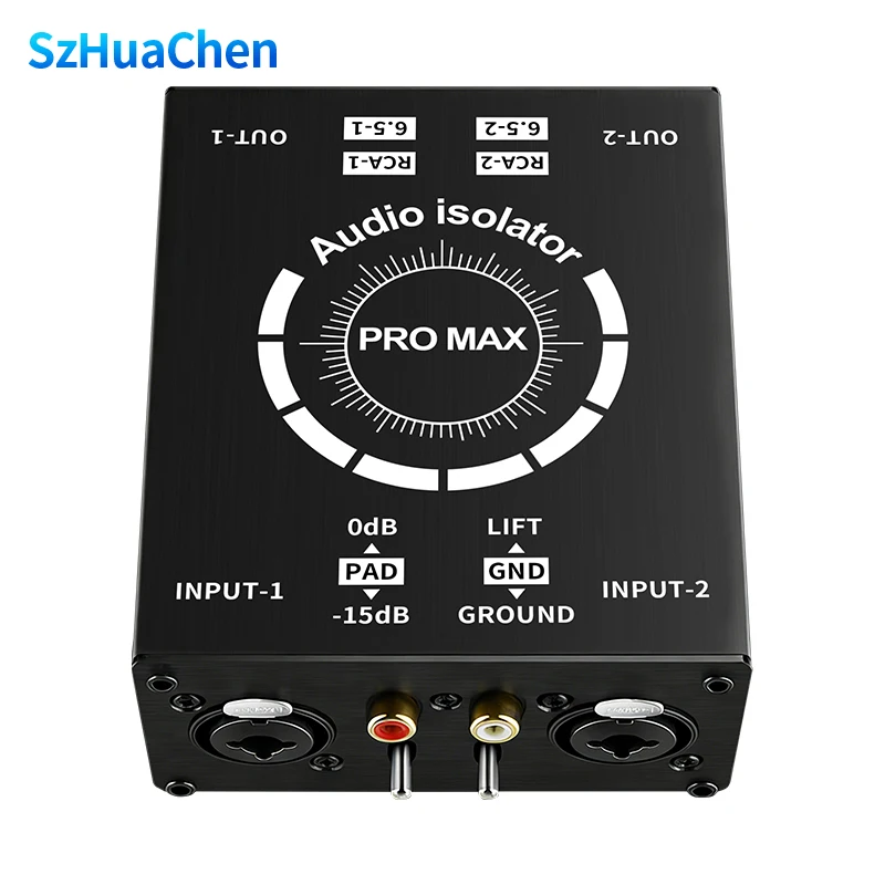 HiFi Stereo Audio Isolation Box XLR 6.35 Ground Loop Isolator Noise Filter Hum Eliminator for Audio System Eliminate Hum
