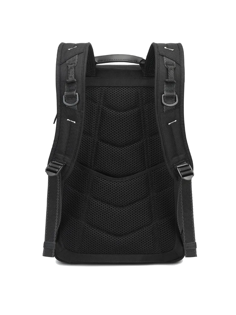 Urban Outdoor Backpack for Men - Streamlined Black Design with Multi-Compartment Storage for Travel & Tools 2325006