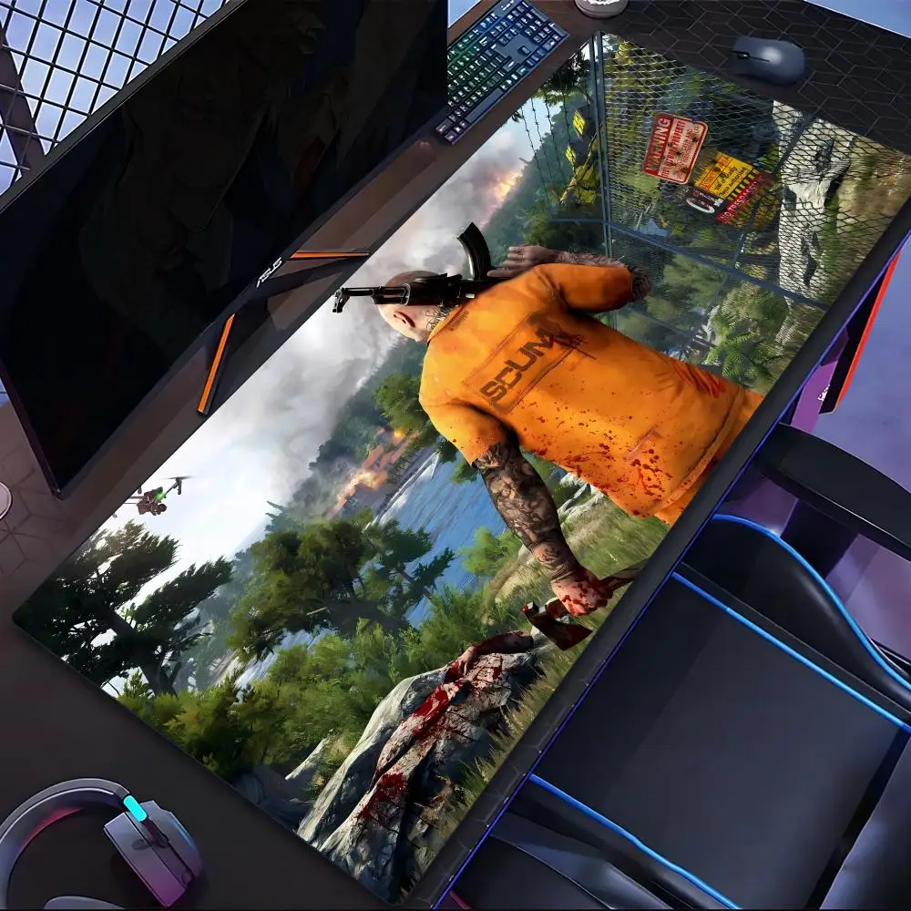 

Shooting Multiplayer Game S-SCUM Mouse Pad Tablet Laptop xl desktop mouse mat HD printing Gaming keyboard pad csgo Player 90x40