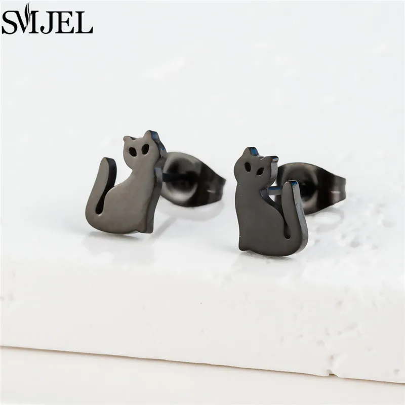 Vintage Dragonfly Earings Trendy Jewelry Cat Guitar Spider Mini Stud Earrings for Women Girls Simple T Bar Ear Piercing Gifts