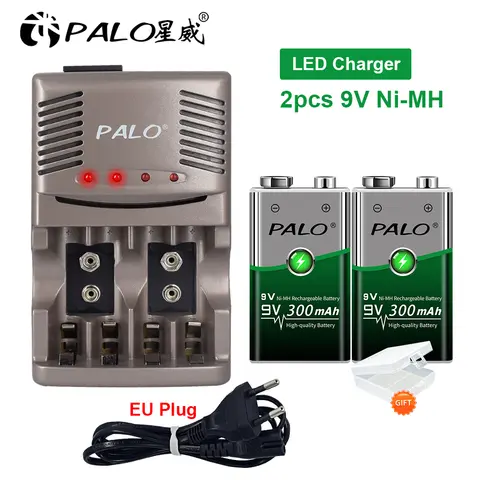 9V Ni-MH Rechargeable Battery with Charger PALO