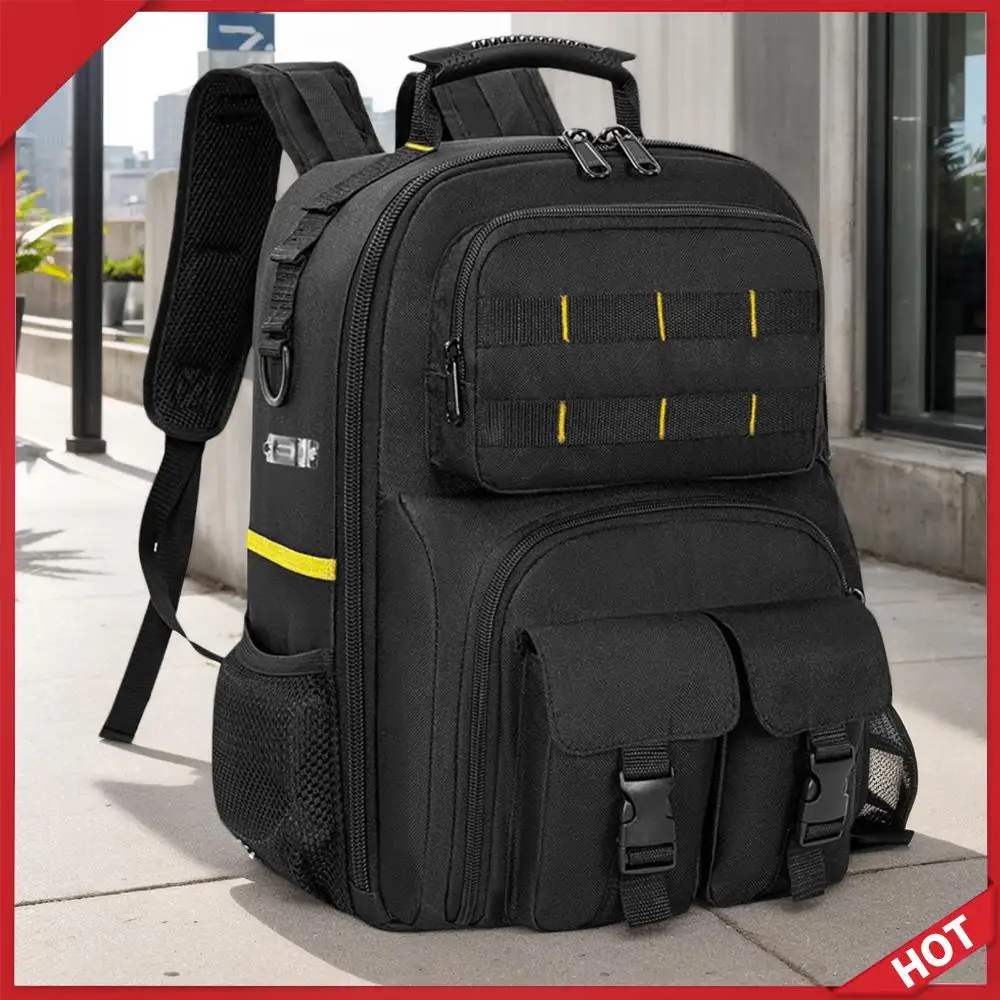 

Рюкзак электрика для тяжелых условий эксплуатации, большой вместимости, профессиональная рабочая сумка через плечо, сумка для хранения инструментов и оборудования для ремонтников систем ОВКВ и кабельных линий