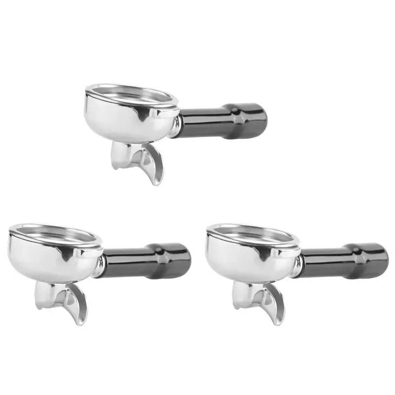

A02M-3Pcs 58MM Stainless Steel Coffee Machine Bottomless Filter Holder Portafilter For Rocket/ Expobar Double Mouth/ E61