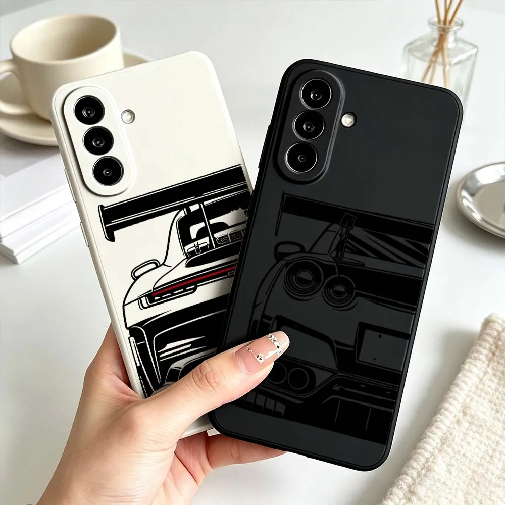 Upscale Sports Car Rear End Cover For Samsung Galaxy A56 A55 A54 A53 A51 A50 A36 A35 A26 A20e A17 A16 A07 A06 A05 Phone Case