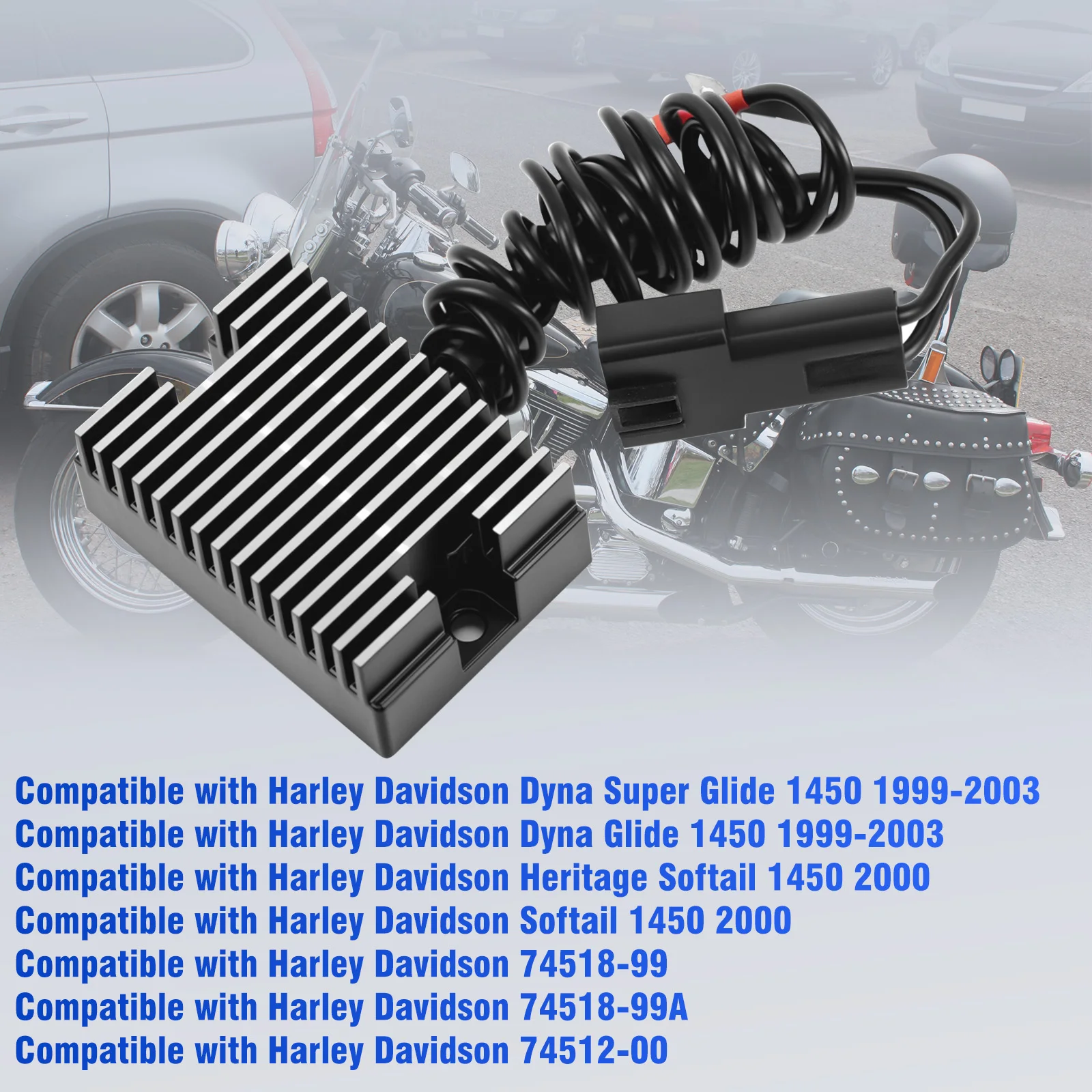 

Motorcycle Voltage Regulator Rectifier for Harley Davidson Dyna Glide Super Glide 1450 1999-2003 Heritage Softail 1450 74518-99