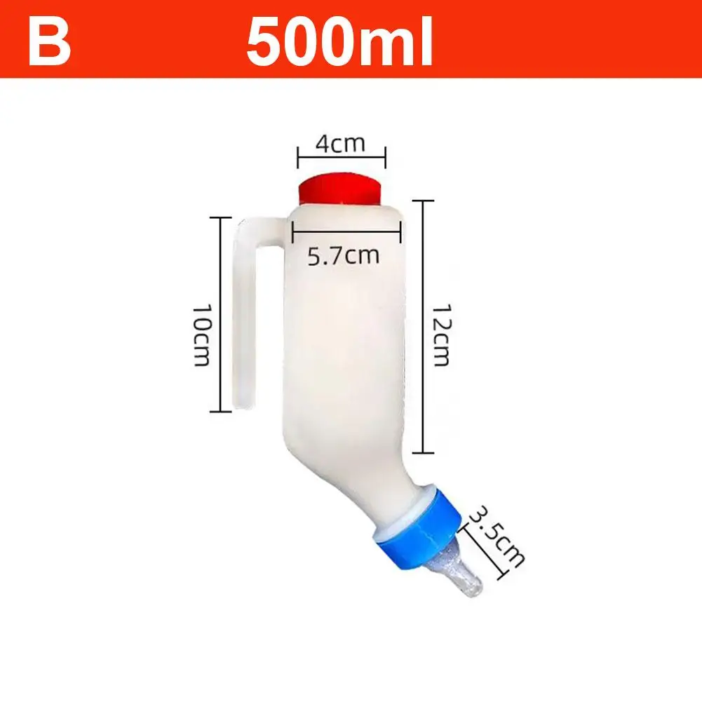 800ml Inverted Lamb Milk Bottle, Veterinary Feeding Pot with Handle & Silicone Nipple, Livestock Calves & Pig Feeding Tool view 6