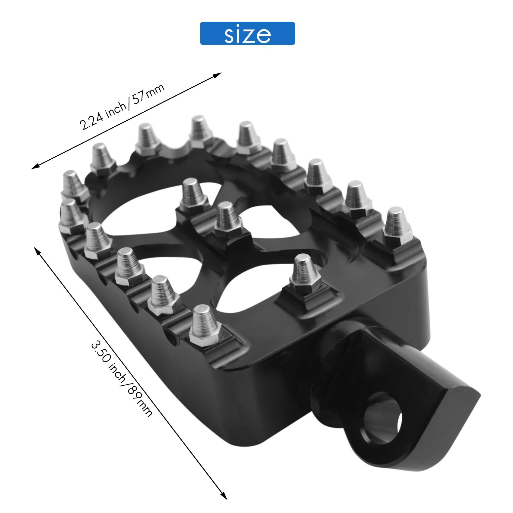 A30P-Motorcycle Wide Foot Peg MX Offroad Foot Pegs 360° Roating Style For Sportster 883 Fatboy Bobber Motorcycle Accessories view 4