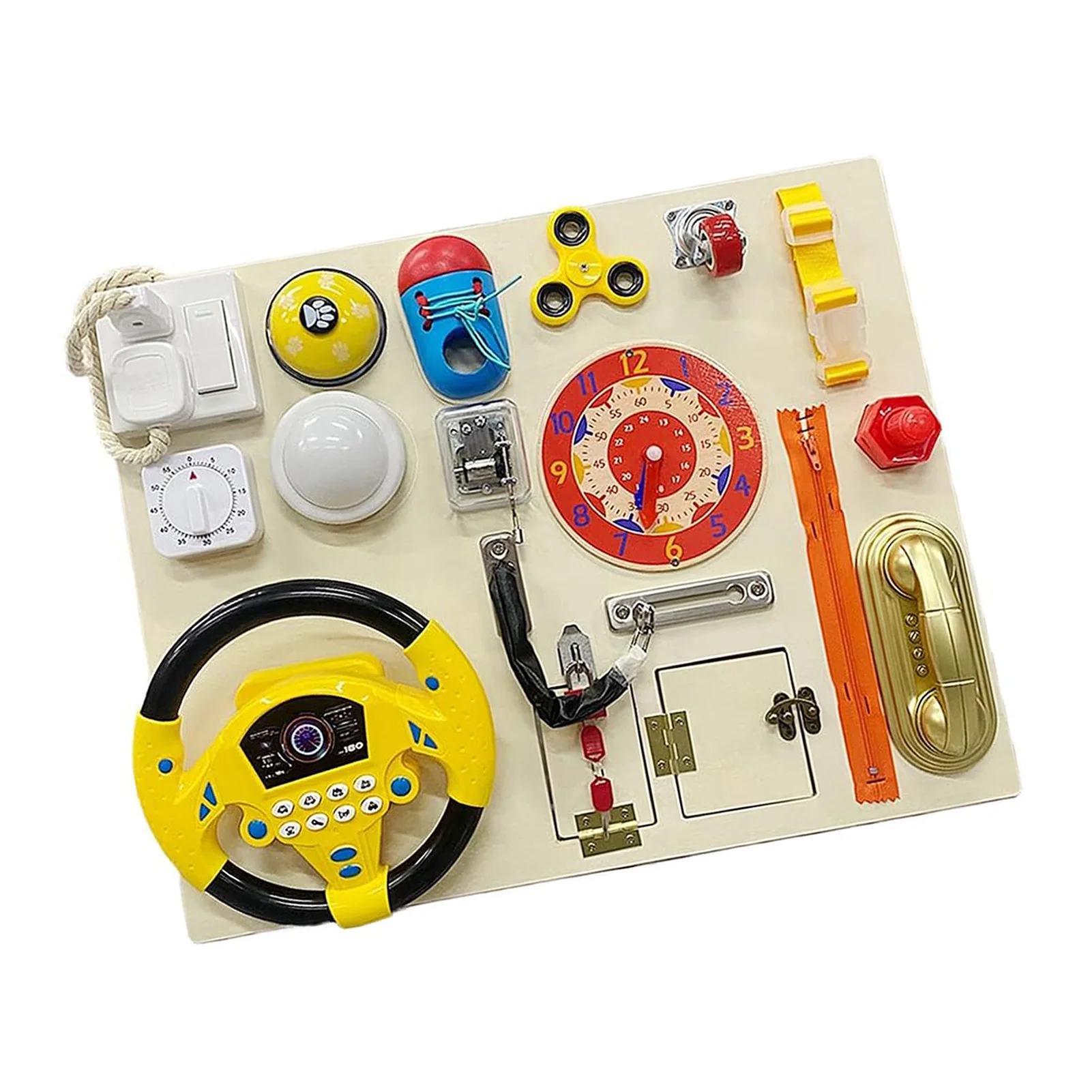 Atividade sensorial multifuncional da criança, brinquedo de aprendizagem da placa sensorial das crianças tamanho grande crianças placa de atividade de madeira brinquedo de aprendizagem