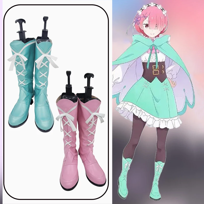 chaussures-de-cosplay-rem-anime-re-life-in-a-different-world-from-zero-bottes-de-la-4eme-saison-accessoires-de-fete-de-carnaval-d'halloween-pour-femmes