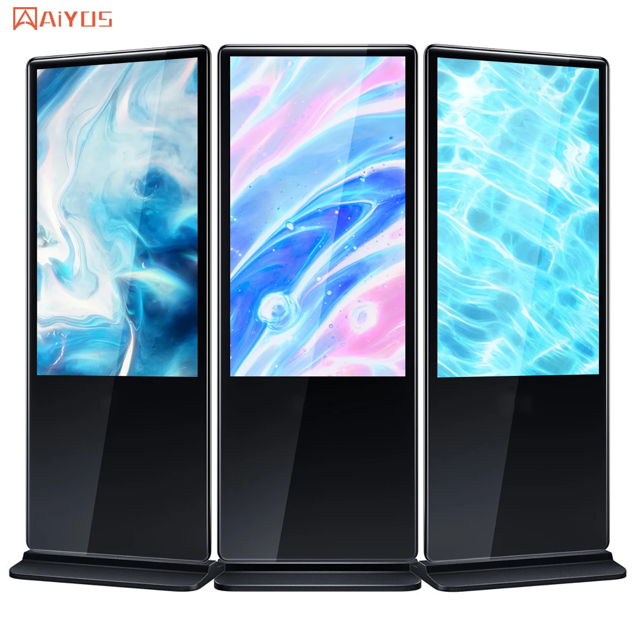 USA Warehouse 55 Inch Digital Signage and Display Indoor LCD Advertising Screen CMS Software Digital Totem Touch Screen Kiosk