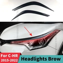 스포츠 튜닝 와이드 바디 키트 액세서리 Facelift 도요타 CHR C-HR 2015-2022 전면 헤드 라이트 눈썹 확장 부품 튜닝