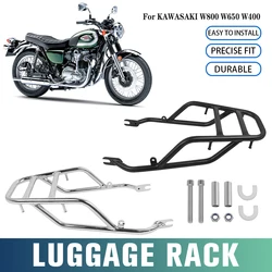 For KAWASAKI W800 W650 W400 Motorcycle Rear Luggage Rack Sissy Bar Shelf And Backrest Touring Tail Rail Cargo Carrier Hold Black