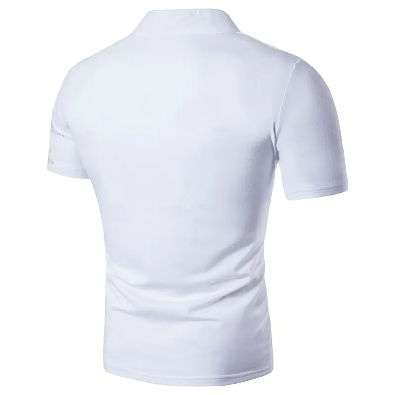 Men Slim Fit Summer Fashion Stand Collar Sport T Shirt .