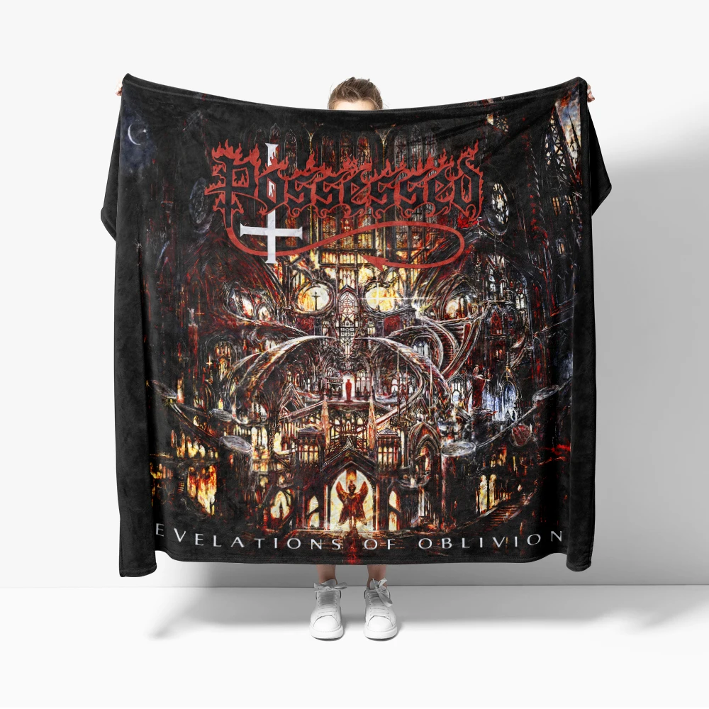 Seven Churches Flannel Blanket for Sofa Decoration Outdoor death metal Possessed band Blanket Throw Blankets Super Soft Bedroom