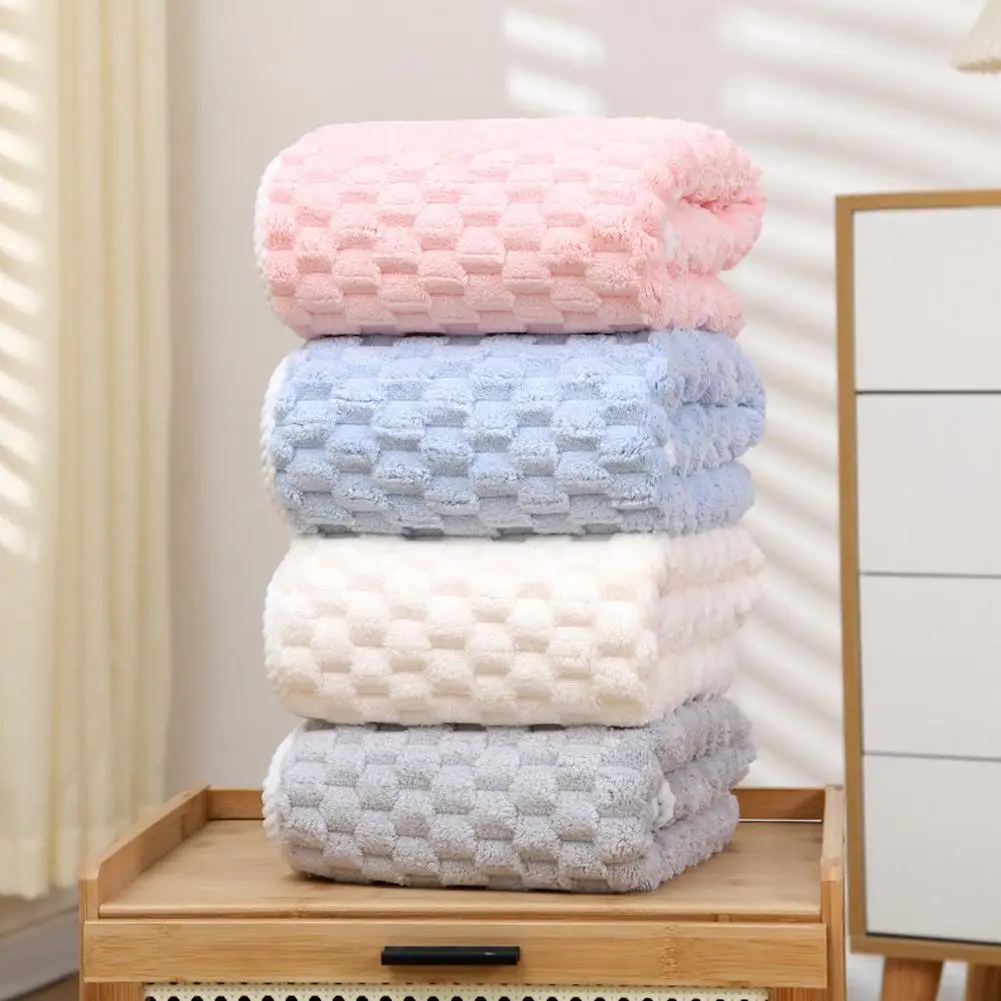 Coral Fleece Towel Cloud Fleece Thickened Soft Comfortable Quick Drying Skin-friendly Water Towel Face Strong Wash Absorpti P4E6