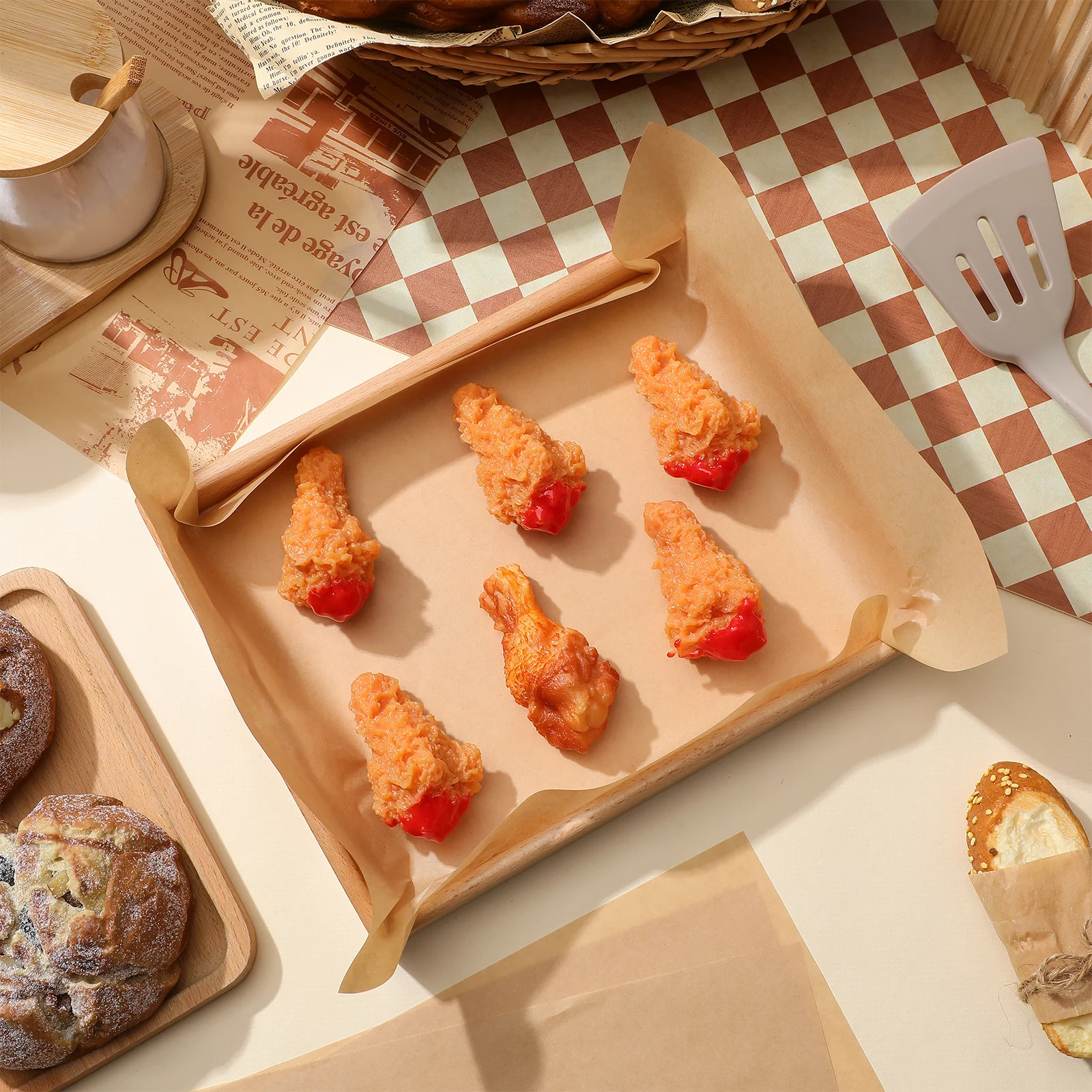 

100Pcs Baking Parchment Paper Sheets Nonstick Air Fryer Oven Liners for Cookies Bread Food Wrapping Parchment Paper