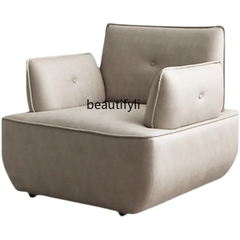 

Italian Simple Faux Leather Leisure Sofa Waterproof Modern Nordic Light Luxury Single-Seat Sofa Chair