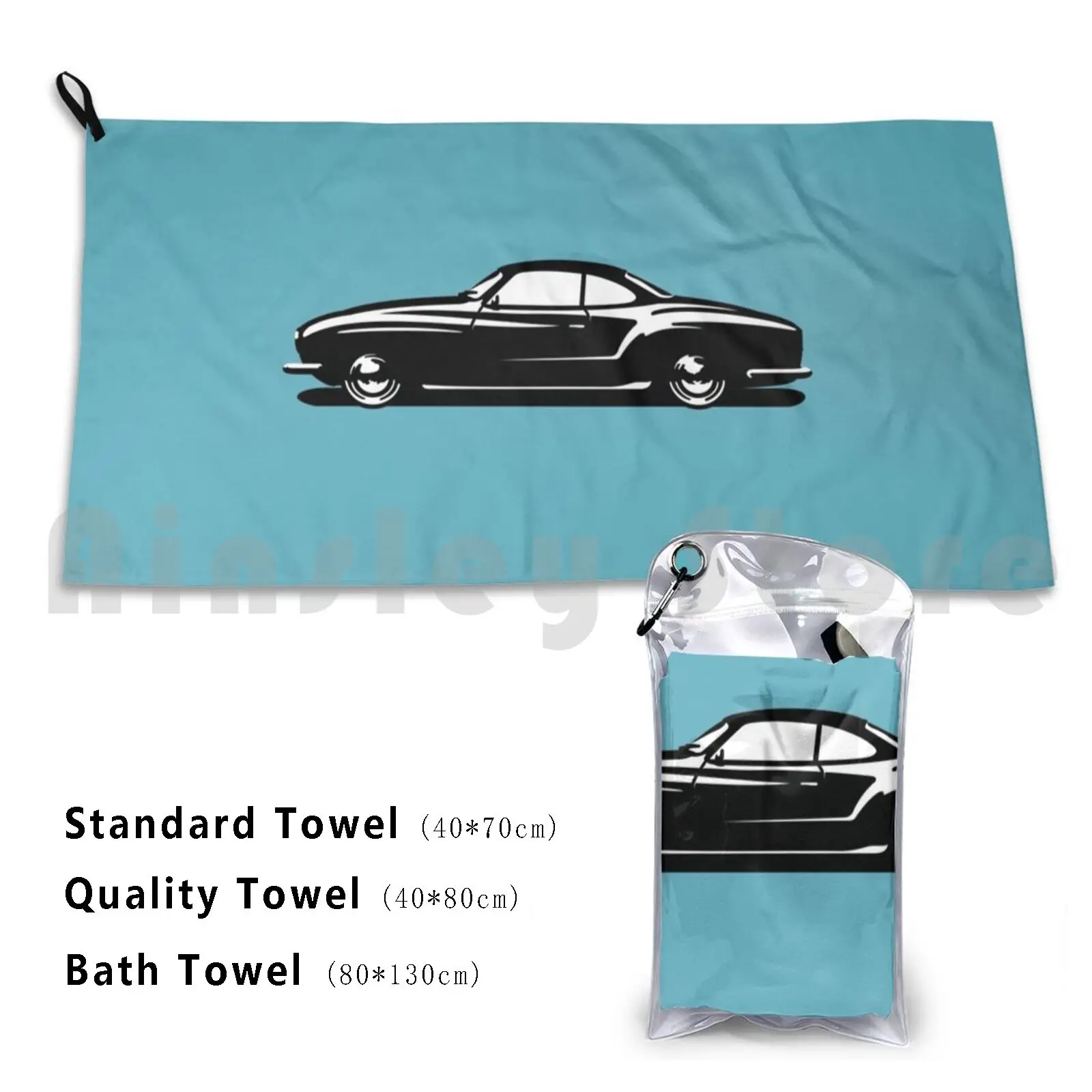 Karmann ghia tipo 14 toalha de praia secagem rápida qualidade toalha karmann ghia karmann ghia carro besouro carro esportivo cabriolet